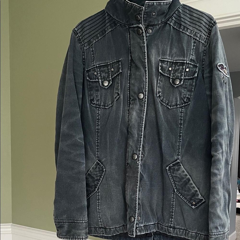 Women’s Buffalo David Bitton Washed Gray Field Jacket.Sz L